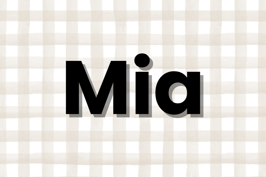 baby name Mia