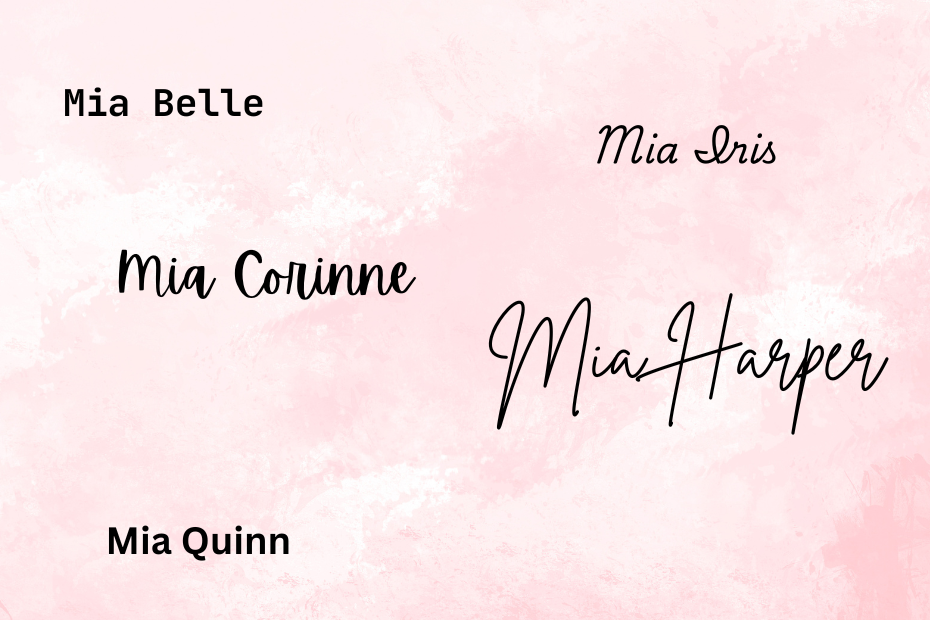 Mia middle names