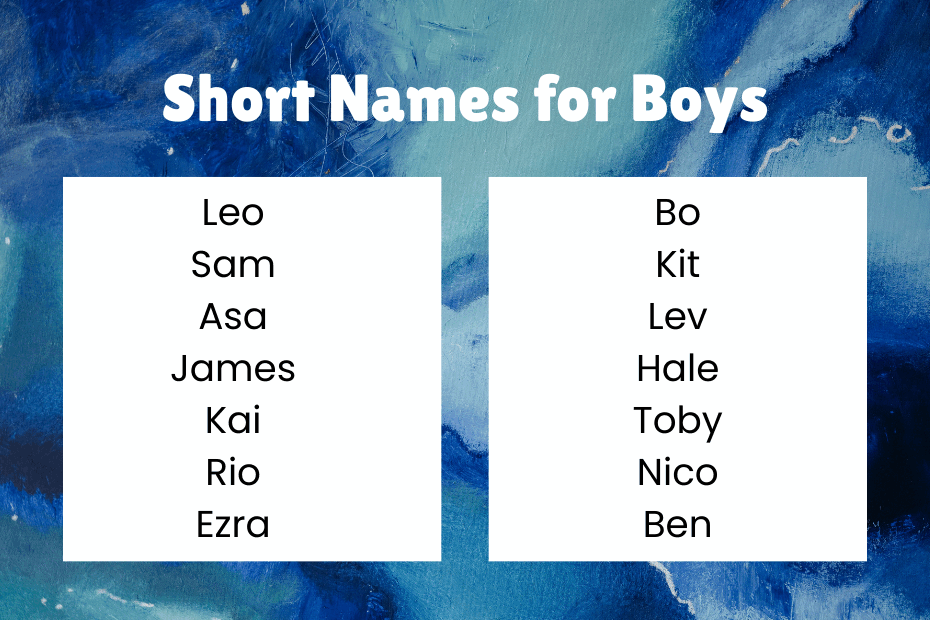Short boy names for babies